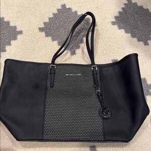 Michael Kors studded Black jet set Tote Bag